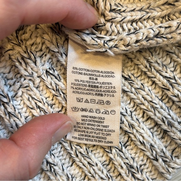 Free People Grey Cropped Knit Long Sleeve Turtle Neck Sweater - M. - Picture 5 of 10